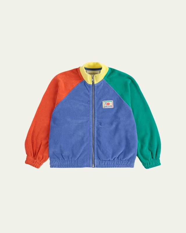 Girl's Color Block Terry Cloth Sweatshirt, Size 2-13